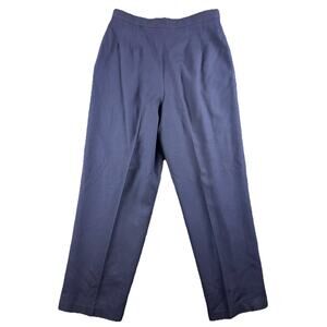 Vintage USA Made Navy 100% Worsted Wool Dress Pants Women’s 16 Pleated
